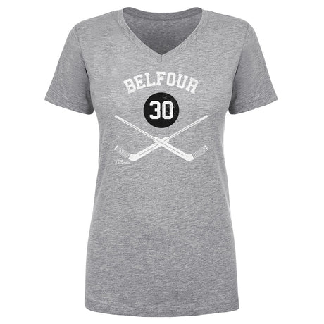 Ed Belfour Women's V-Neck T-Shirt | 500 LEVEL
