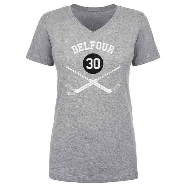 Ed Belfour Women's V-Neck T-Shirt | 500 LEVEL