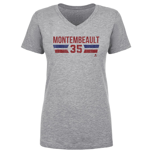 Sam Montembeault Women's V-Neck T-Shirt | 500 LEVEL