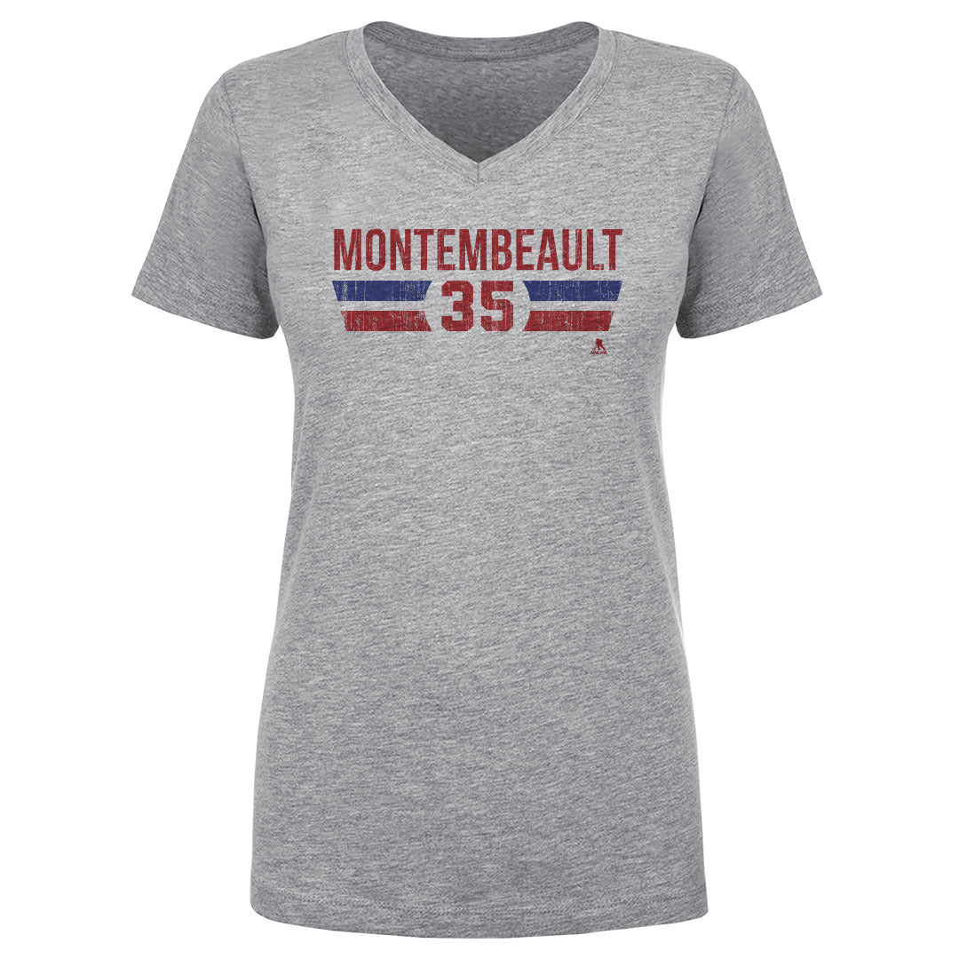 Sam Montembeault Women&#39;s V-Neck T-Shirt | 500 LEVEL