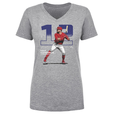 Kyle Schwarber Women's V-Neck T-Shirt | 500 LEVEL