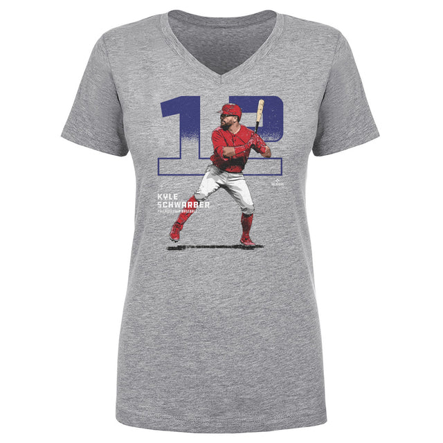 Kyle Schwarber Women's V-Neck T-Shirt | 500 LEVEL