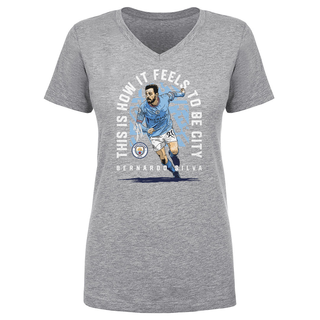 Bernardo Silva Women's V-Neck T-Shirt | 500 LEVEL