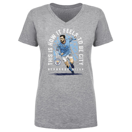 Bernardo Silva Women's V-Neck T-Shirt | 500 LEVEL