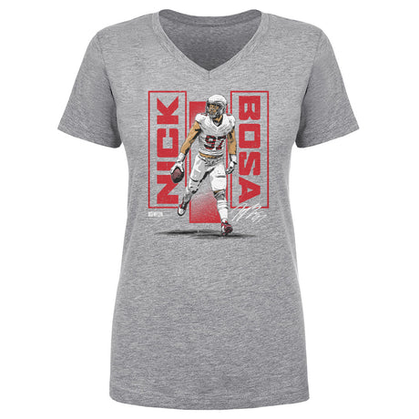 Nick Bosa Women's V-Neck T-Shirt | 500 LEVEL