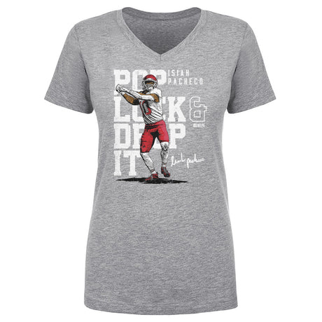 Isiah Pacheco Women's V-Neck T-Shirt | 500 LEVEL