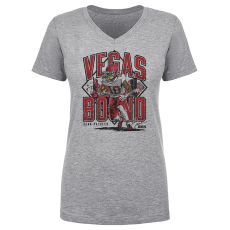 Isiah Pacheco Women's V-Neck T-Shirt | 500 LEVEL