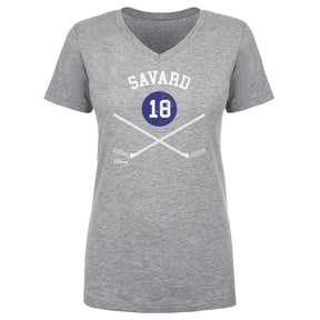 Denis Savard Women's V-Neck T-Shirt | 500 LEVEL