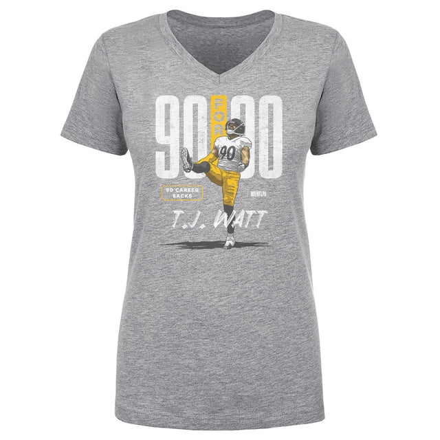 T.J. Watt Women's V-Neck T-Shirt | 500 LEVEL
