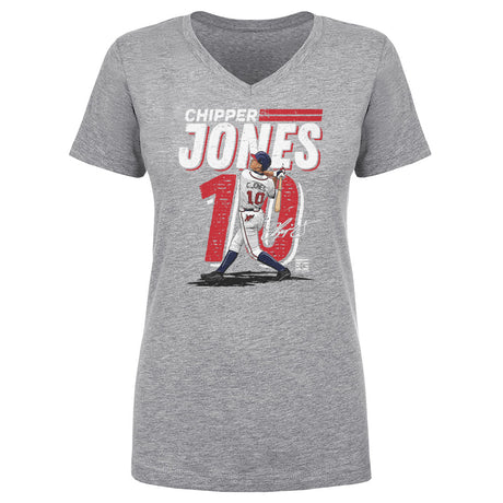 Chipper Jones Women's V-Neck T-Shirt | 500 LEVEL