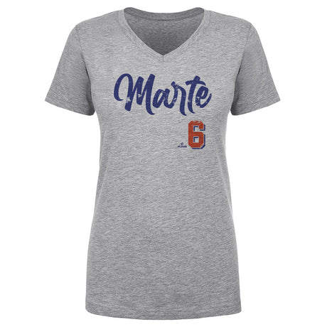 Starling Marte Women's V-Neck T-Shirt | 500 LEVEL