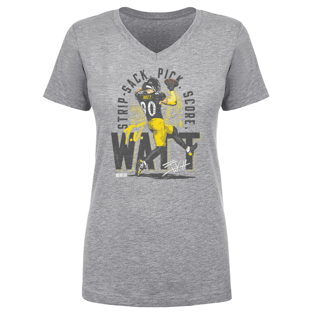 T.J. Watt Women's V-Neck T-Shirt | 500 LEVEL