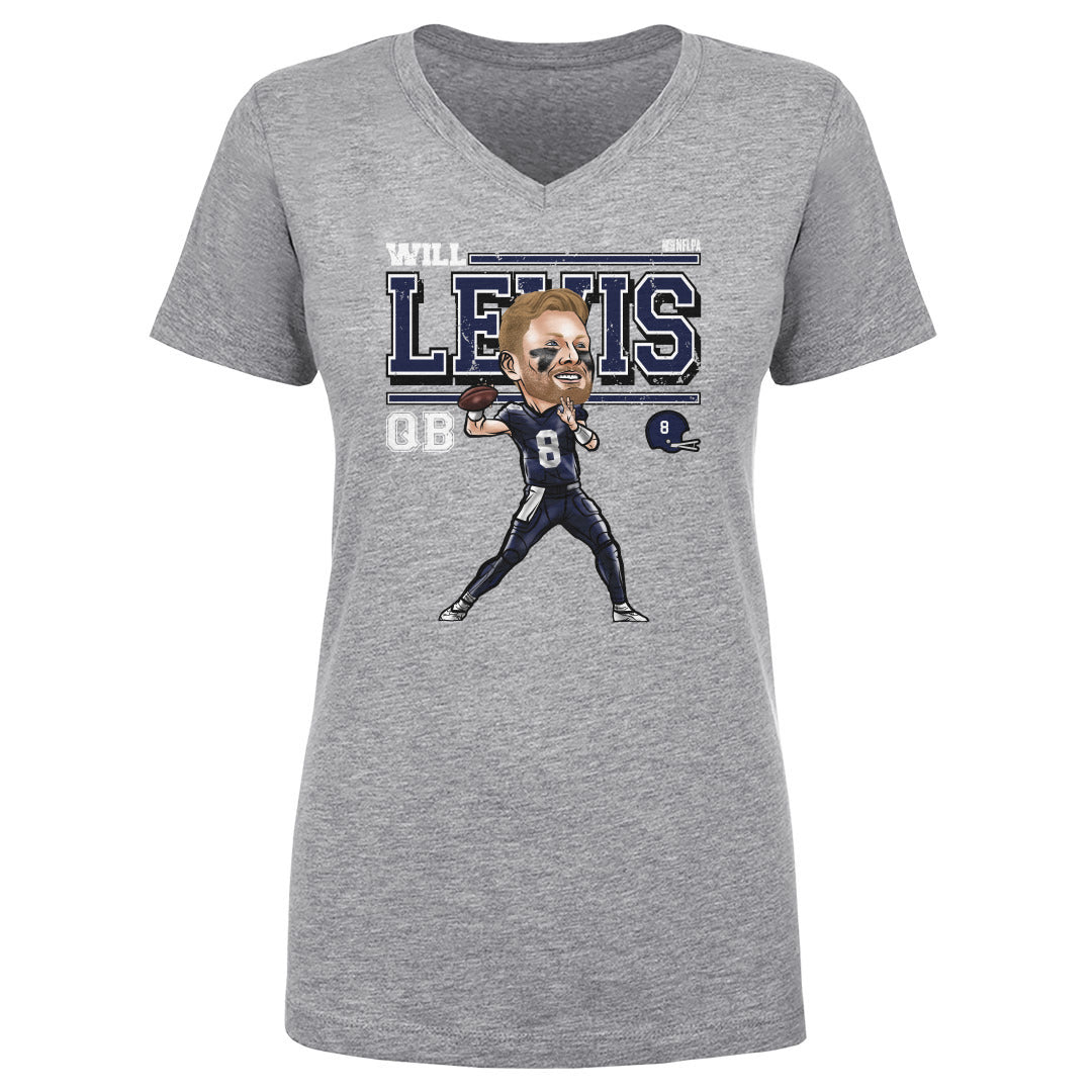 Will Levis Women's V-Neck T-Shirt | 500 LEVEL