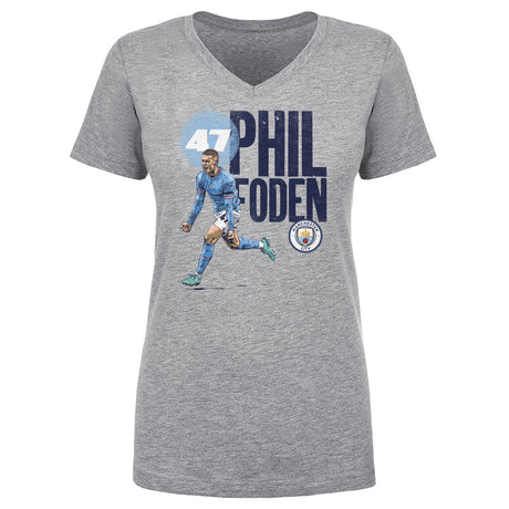Phil Foden Women's V-Neck T-Shirt | 500 LEVEL