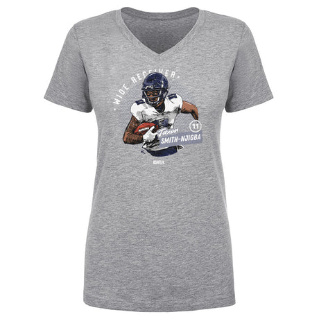 Jaxon Smith-Njigba Women's V-Neck T-Shirt | 500 LEVEL