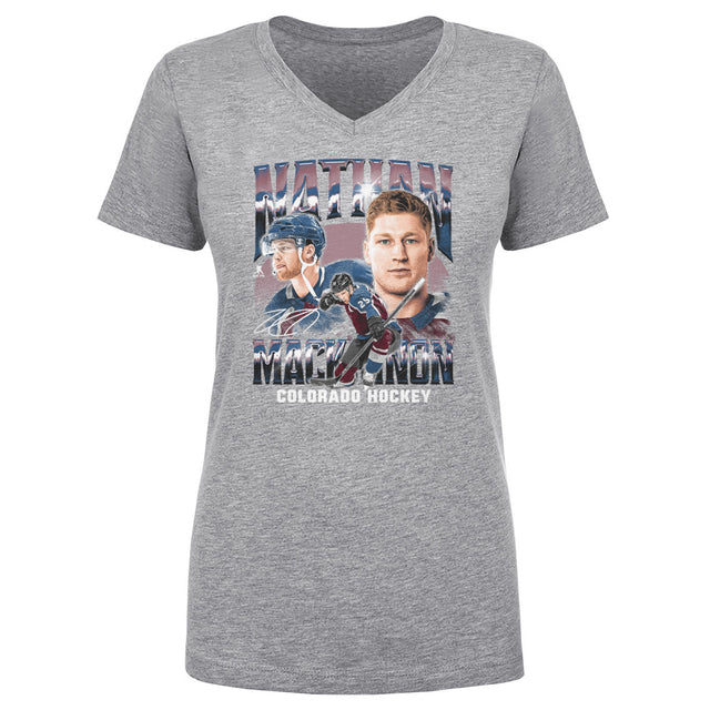 Nathan MacKinnon Women's V-Neck T-Shirt | 500 LEVEL