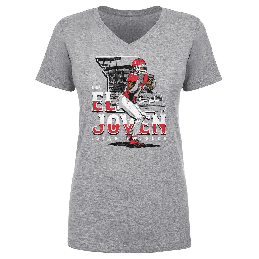 Isiah Pacheco Women's V-Neck T-Shirt | 500 LEVEL