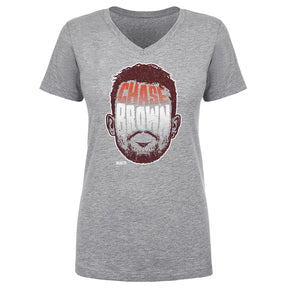 Chase Brown Women's V-Neck T-Shirt | 500 LEVEL