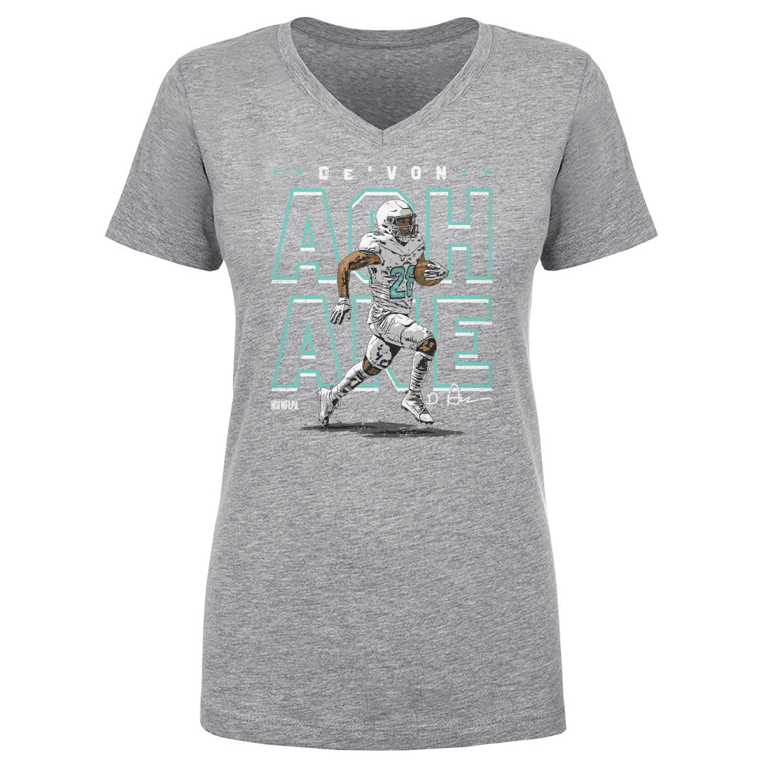 De'Von Achane Women's V-Neck T-Shirt | 500 LEVEL