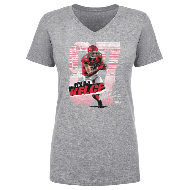 Travis Kelce Women's V-Neck T-Shirt | 500 LEVEL