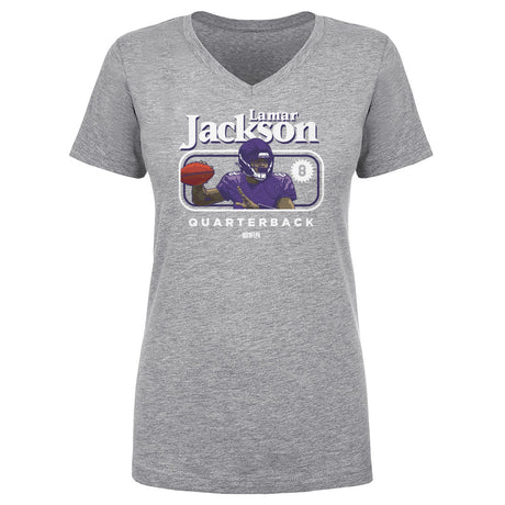 Lamar Jackson Women's V-Neck T-Shirt | 500 LEVEL