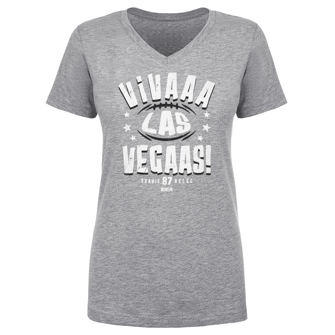 Travis Kelce Women's V-Neck T-Shirt | 500 LEVEL