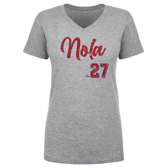 Aaron Nola Women's V-Neck T-Shirt | 500 LEVEL
