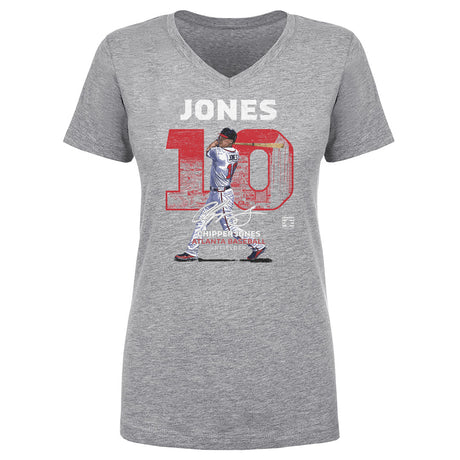 Chipper Jones Women's V-Neck T-Shirt | 500 LEVEL