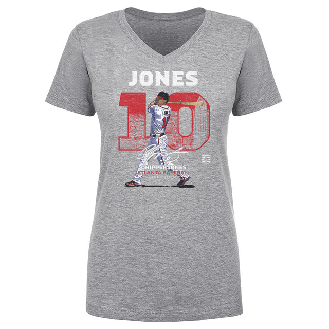 Chipper Jones Women's V-Neck T-Shirt | 500 LEVEL