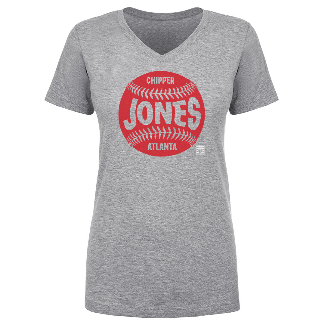 Chipper Jones Women's V-Neck T-Shirt | 500 LEVEL
