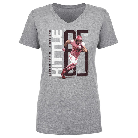 George Kittle Women's V-Neck T-Shirt | 500 LEVEL
