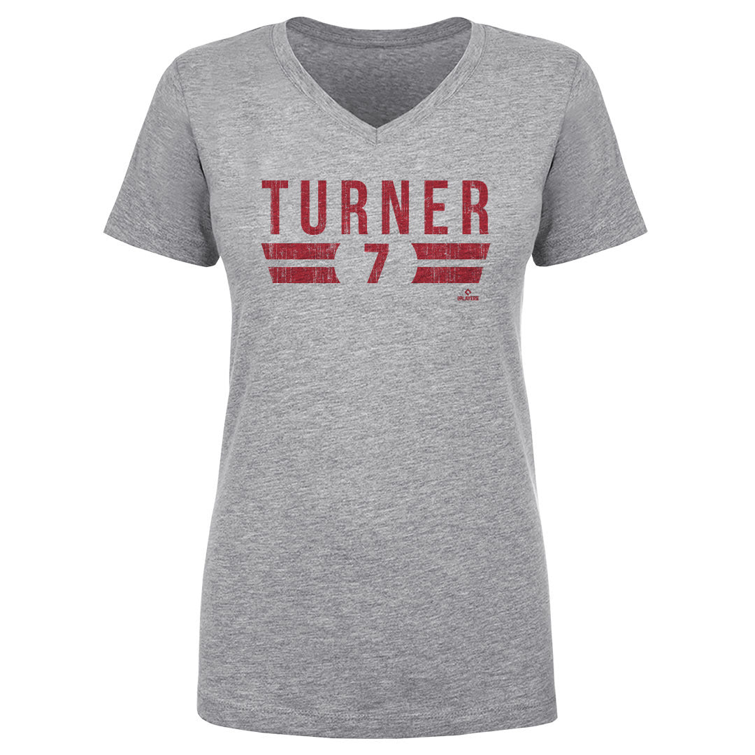 Trea Turner Women's V-Neck T-Shirt | 500 LEVEL