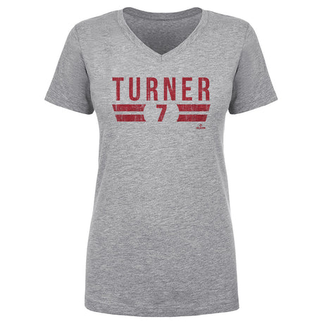 Trea Turner Women's V-Neck T-Shirt | 500 LEVEL