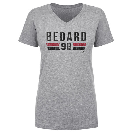 Connor Bedard Women's V-Neck T-Shirt | 500 LEVEL
