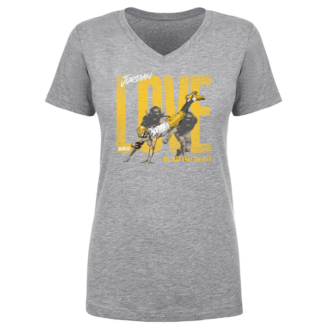 Jordan Love Women's V-Neck T-Shirt | 500 LEVEL