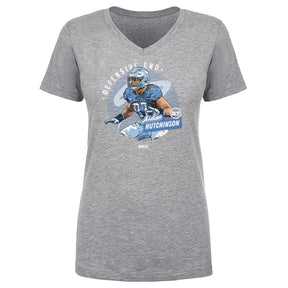 Aidan Hutchinson Women's V-Neck T-Shirt | 500 LEVEL