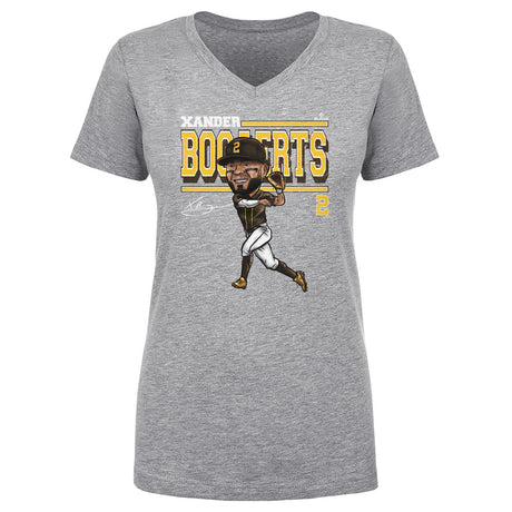 Xander Bogaerts Women's V-Neck T-Shirt | 500 LEVEL