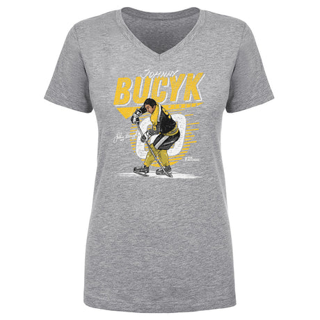 Johnny Bucyk Women's V-Neck T-Shirt | 500 LEVEL