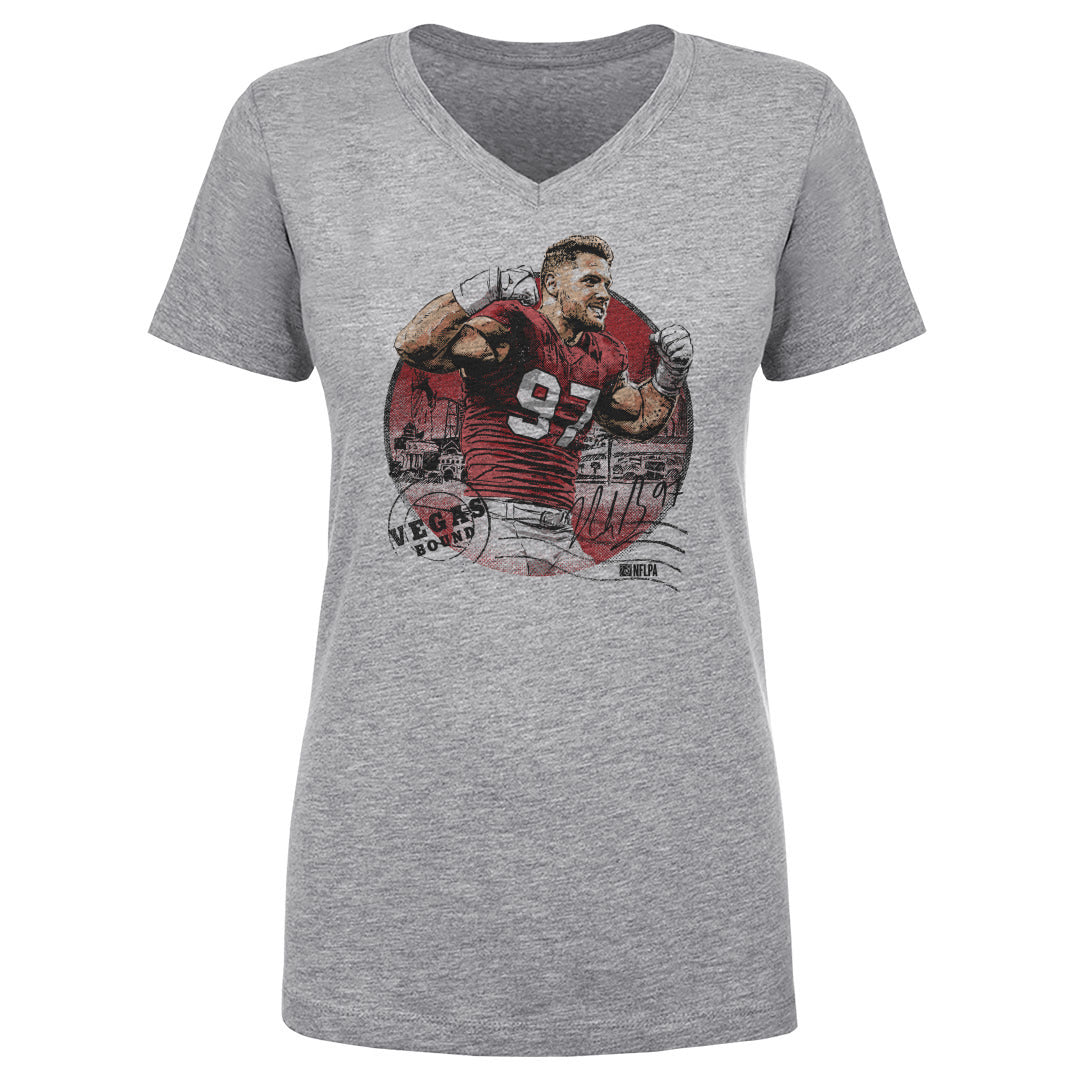 Nick Bosa Women's V-Neck T-Shirt | 500 LEVEL