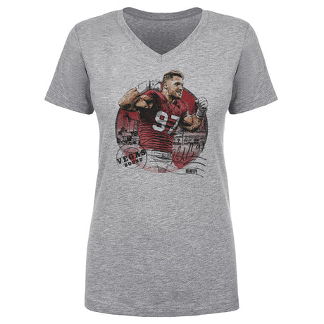 Nick Bosa Women's V-Neck T-Shirt | 500 LEVEL