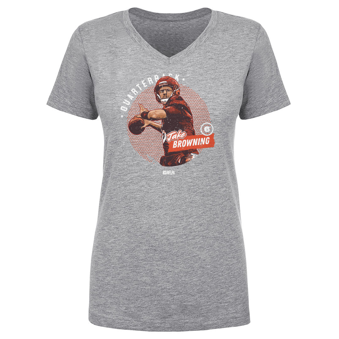 Jake Browning Women's V-Neck T-Shirt | 500 LEVEL