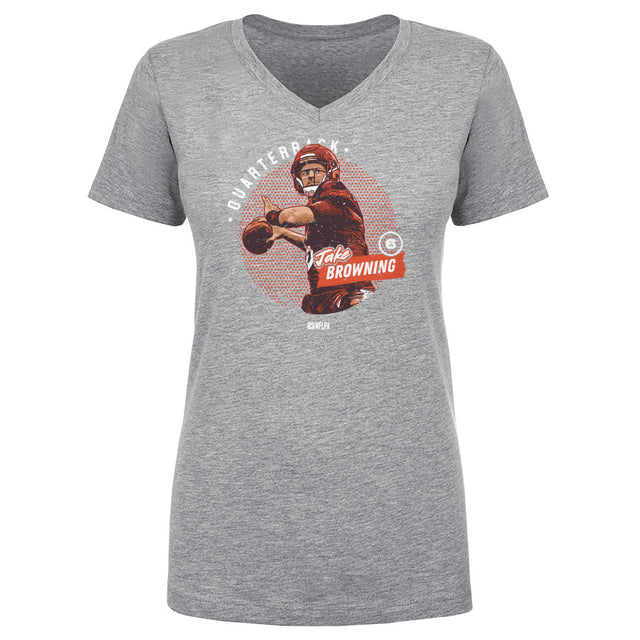 Jake Browning Women's V-Neck T-Shirt | 500 LEVEL