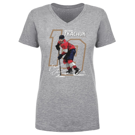 Matthew Tkachuk Women's V-Neck T-Shirt | 500 LEVEL