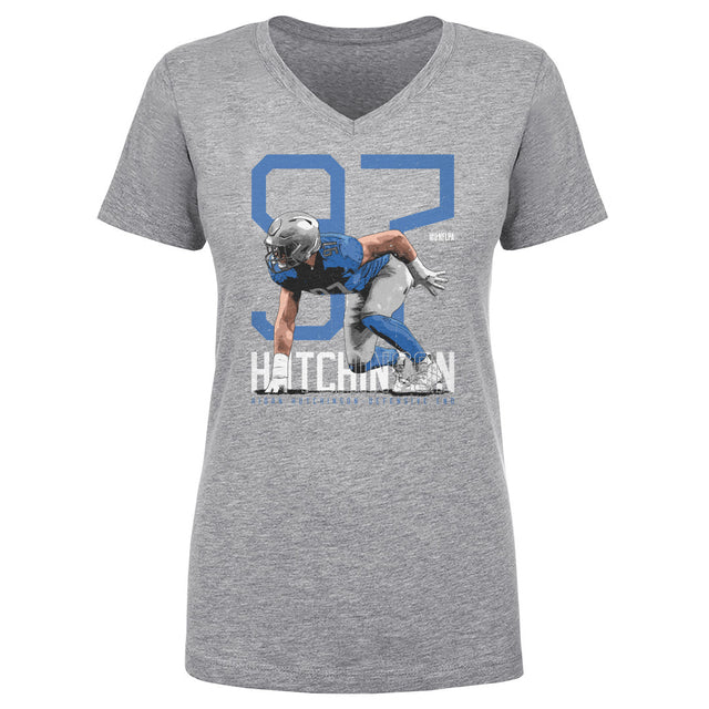 Aidan Hutchinson Women's V-Neck T-Shirt | 500 LEVEL