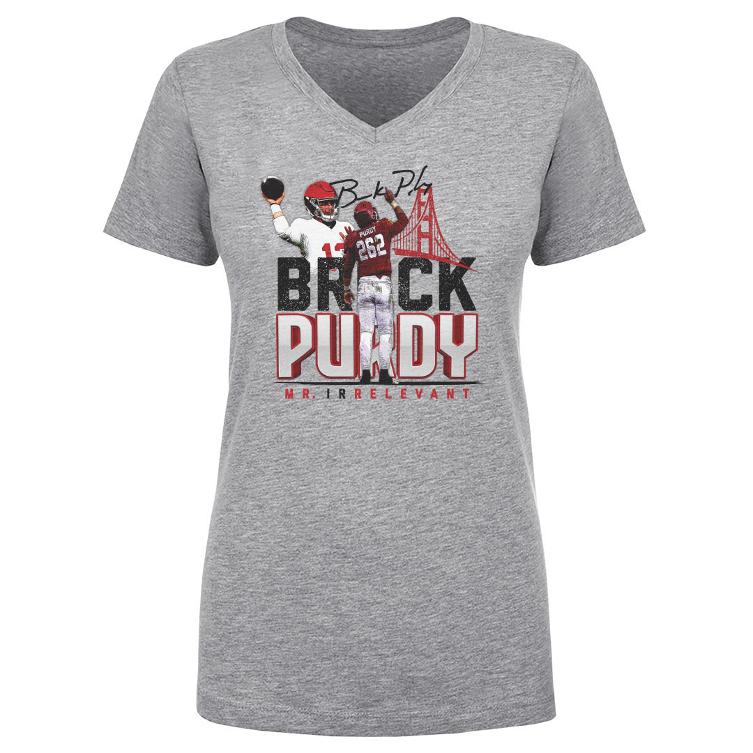 Brock Purdy Women's V-Neck T-Shirt | 500 LEVEL