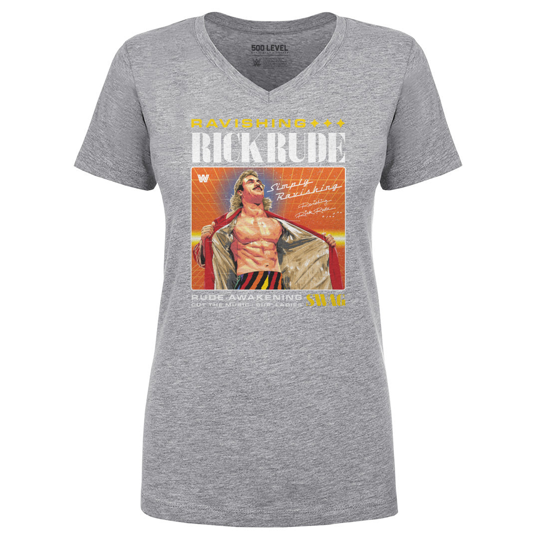 Rick Rude Women's V-Neck T-Shirt | 500 LEVEL