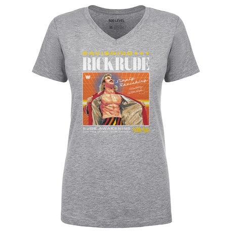Rick Rude Women's V-Neck T-Shirt | 500 LEVEL