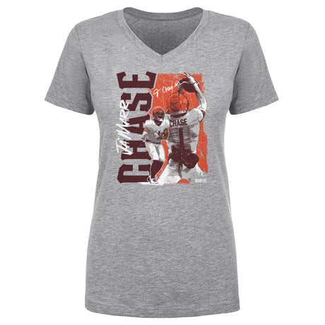 Ja'Marr Chase Women's V-Neck T-Shirt | 500 LEVEL