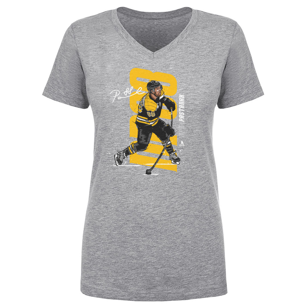 David Pastrnak Women's V-Neck T-Shirt | 500 LEVEL