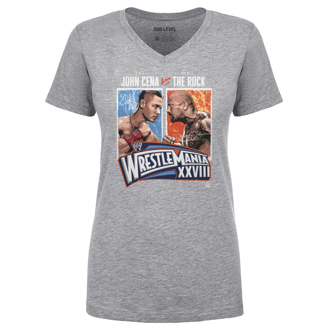 WrestleMania Women's V-Neck T-Shirt | 500 LEVEL